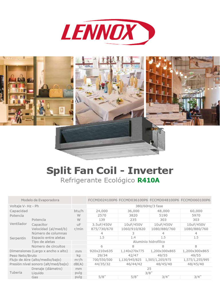 Lennox Split Fan Coil Inverter PDF