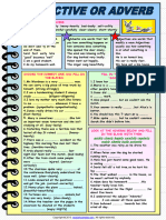 Adjective or Adverb Worksheet With Grammar Explanation - Pdf. 1