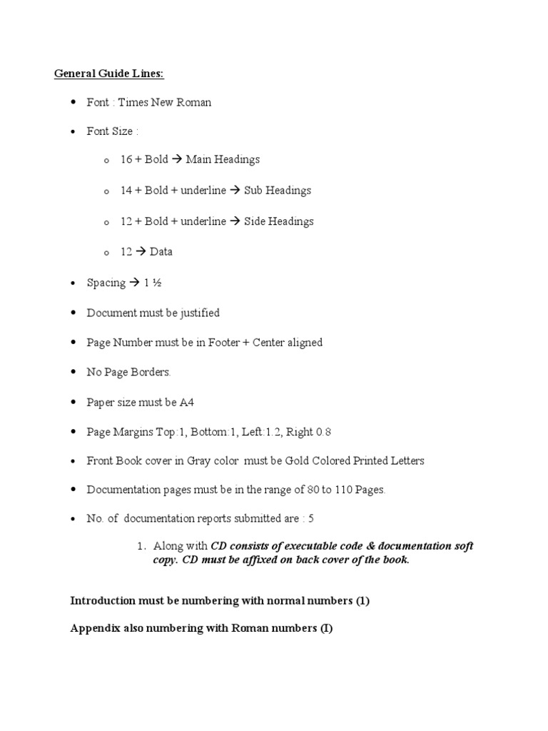 Document Formatting Guidelines | PDF