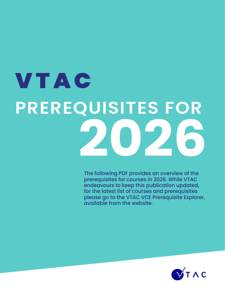 Prerequisites For 2026 | PDF