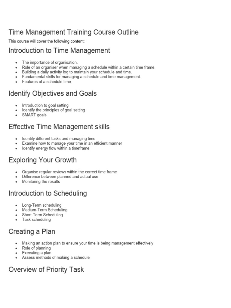 What Is Effective Time Management Pdf