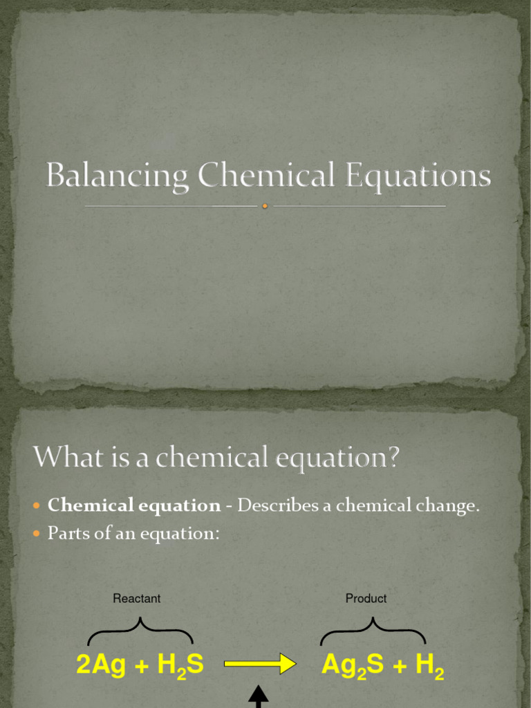 Balancing Chemical Equations PDF