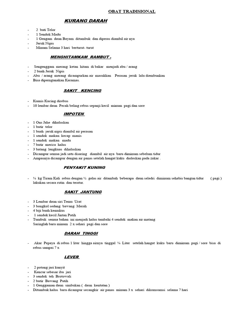 Obat Tradisional | PDF