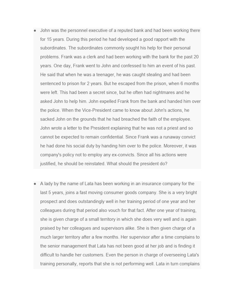 Case Study On Problem Solving Skills | PDF