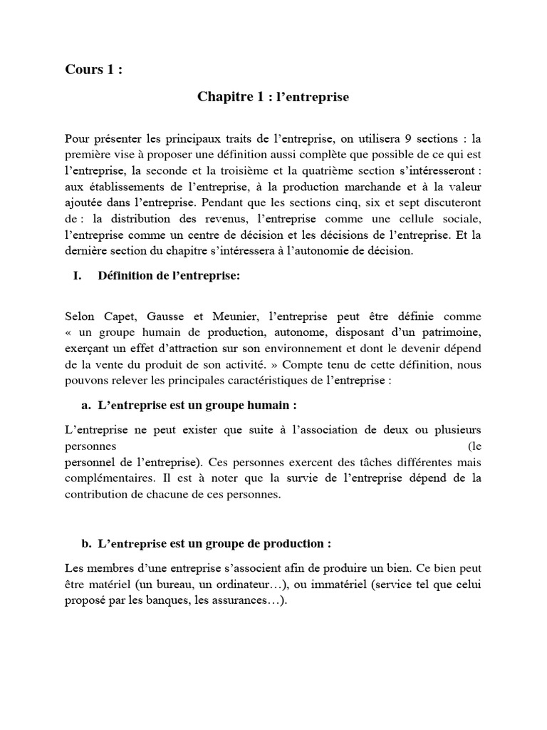 COMPRENDRE LA GESTION intelligence overview