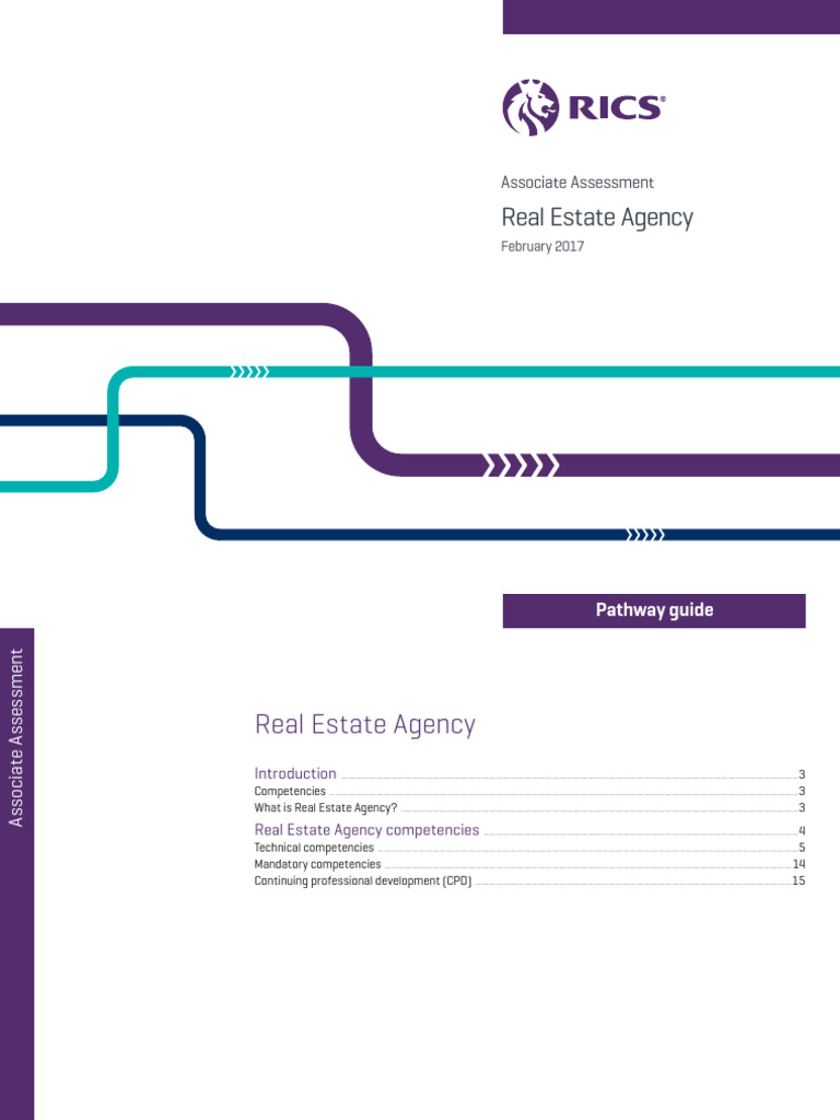 Real Estate Agency Pathway Guide Associate Rics PDF