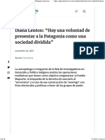 13. Lenton - Hay una voluntad de presentar a la Patagonia como una sociedad dividida