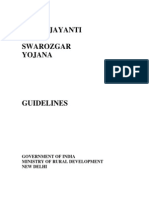 Swarna Jayanti Gram Swarojgar Yojana Guidelines - English