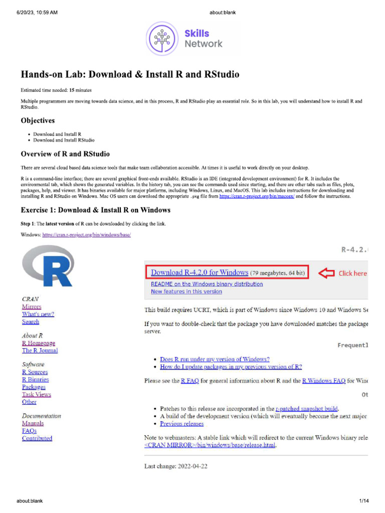 Downloadandinstallrandrstudio | PDF
