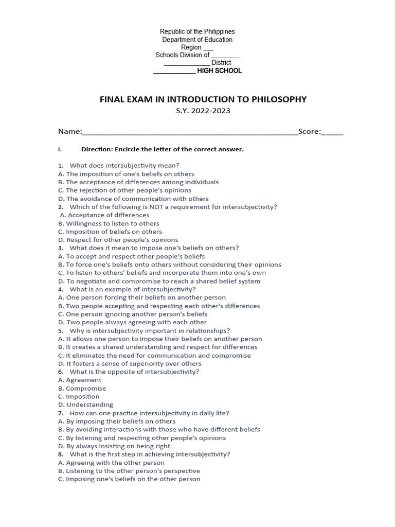 Introduction To Philosophy Pdf