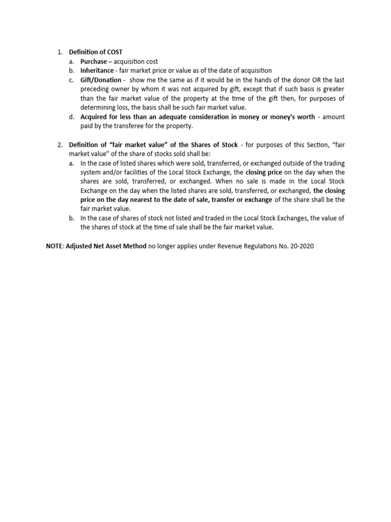 Definition of cost pdf
