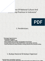 An Analysis of National Culture and Leadership Practices in Indonesia