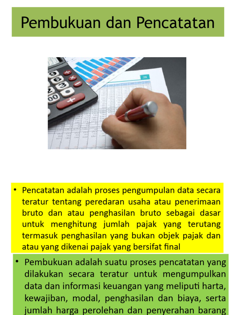 Pembukuan Dan Pencatatan Dalam Perpajakan | PDF