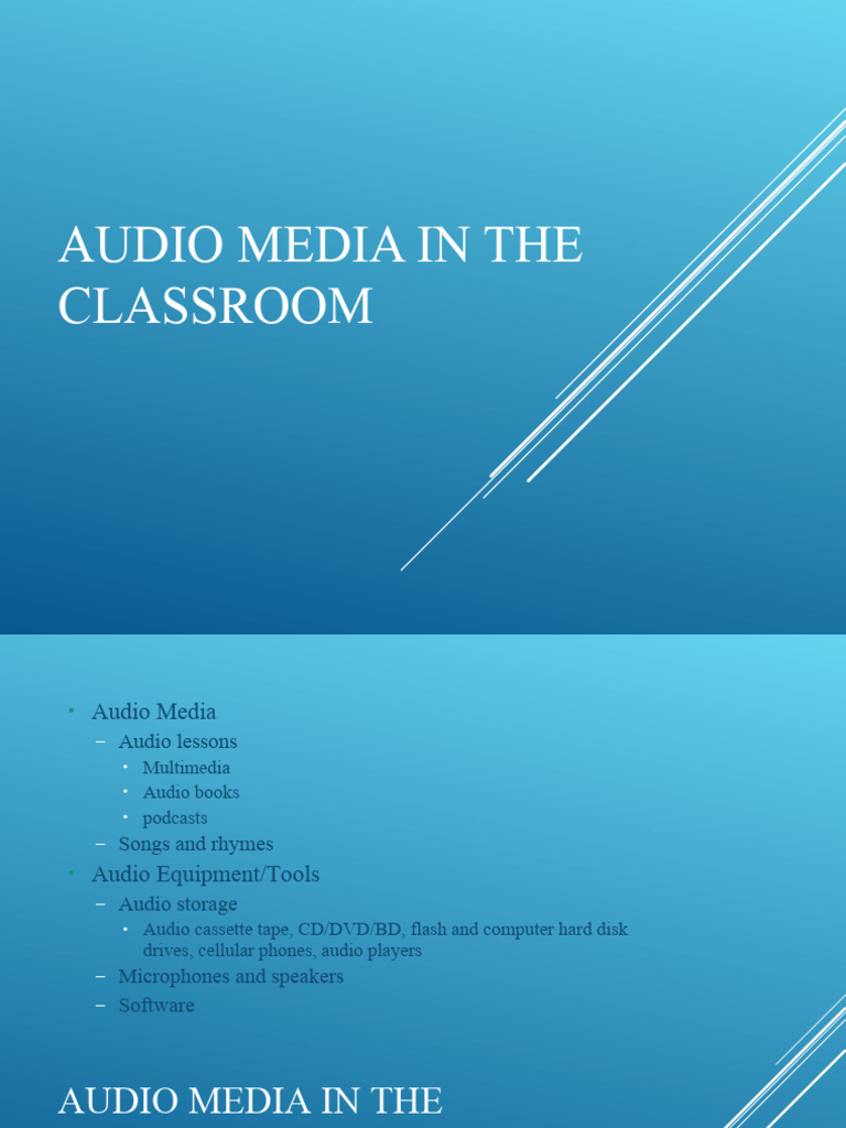 Audio Media in The Classroom PDF