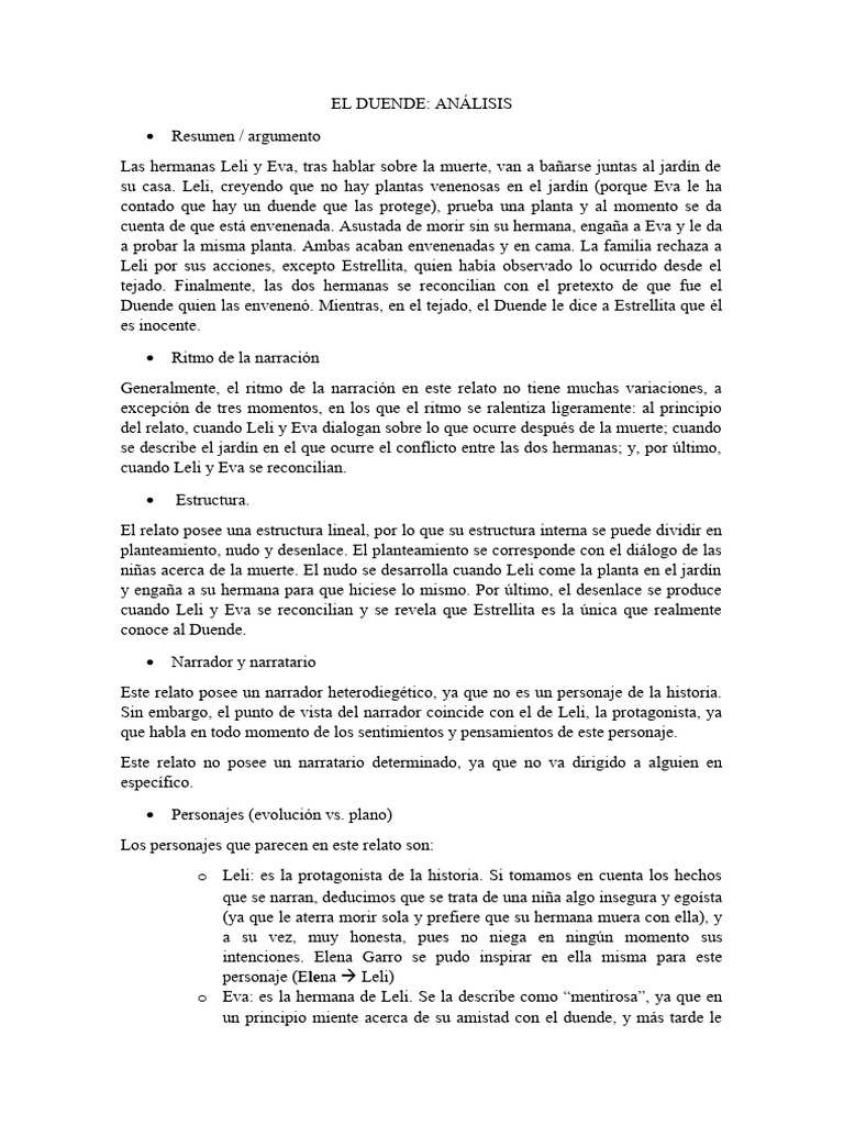 El Duende Análisis | PDF