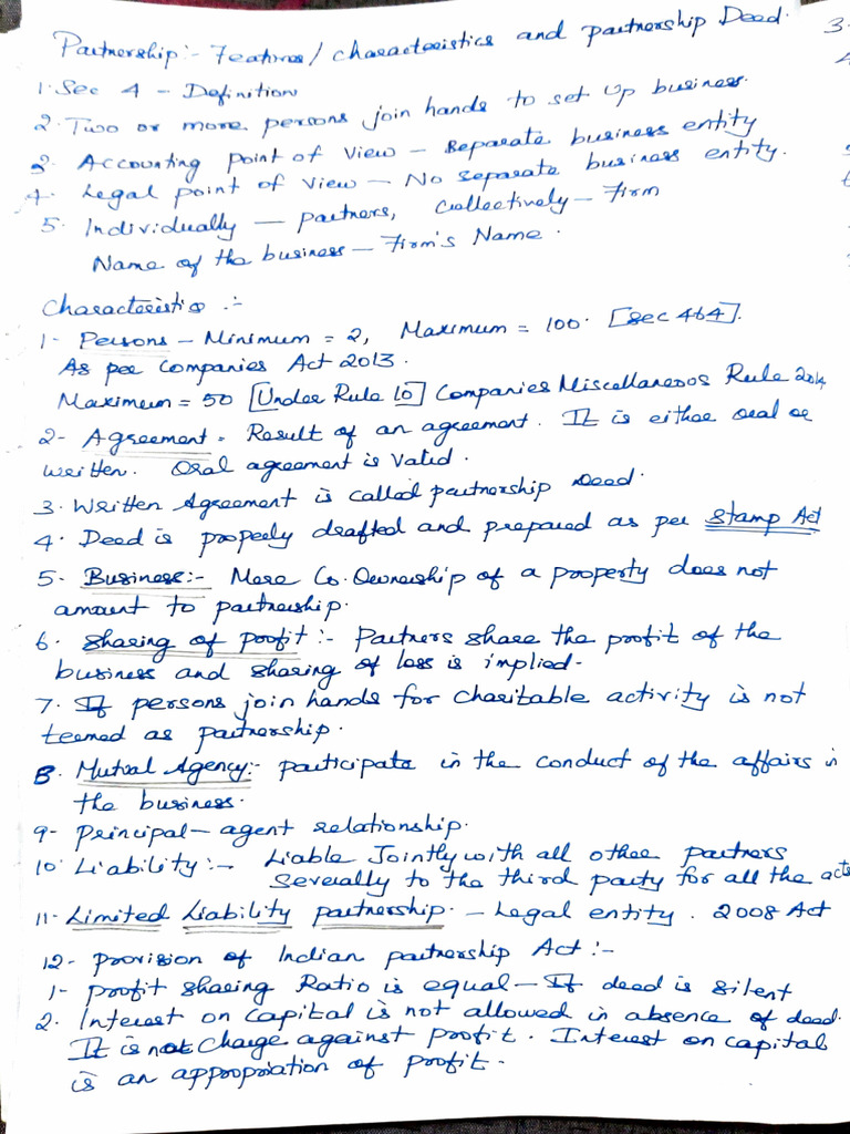 Partnership notes pdf