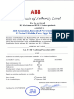 ABB Service Egypt Certifiaction 2005