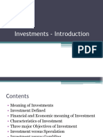 Investments - Introduction