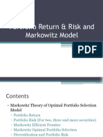 Portfolio Return & Risk and Markowitz Model