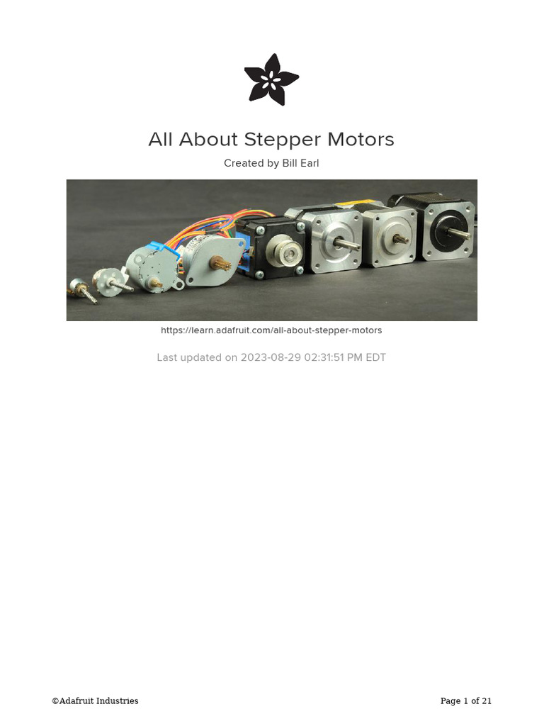 Guide to Stepper Motors Explained | PDF | Electric Motor | Mechanical ...