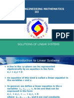 Knf2033 Engineering Mathematics III: Solutions of Linear Systems