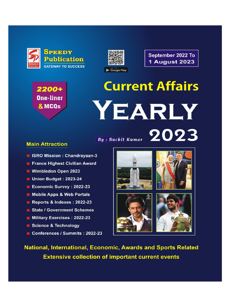 Speedy Yearly Current Affairs August 2023 PDF