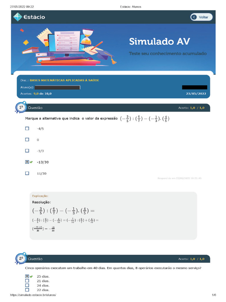 Bases Matematica Simulado 2 | PDF