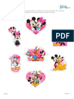 Mickey e Minnie Toppers para Cupcakes