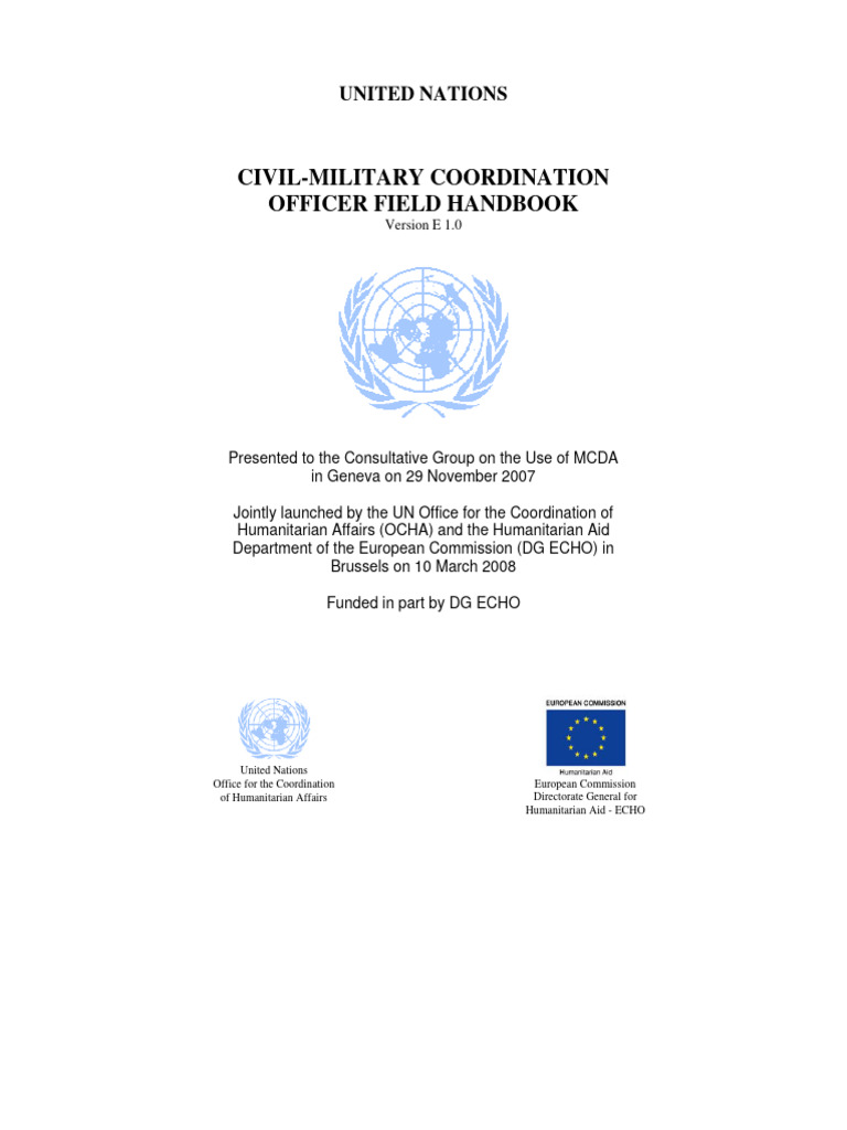 Civil Military Coordination Officer Handbook | PDF | Computers