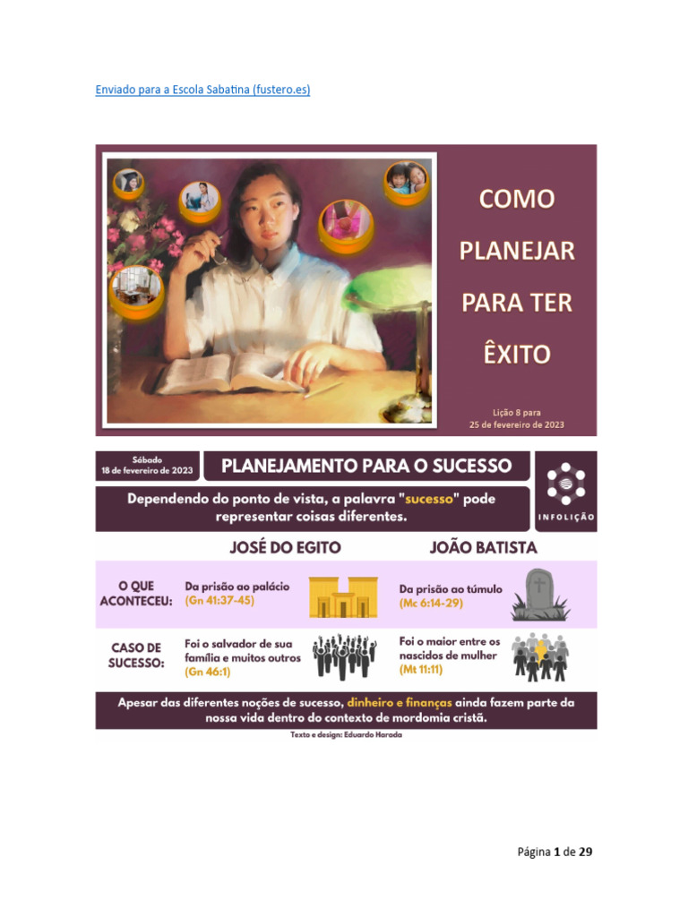 Lição 8 Planejamento para o Sucesso | PDF