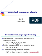 Lecture - 3 - Statistical Language Models