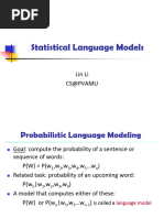 Lecture - 3 - Statistical Language Models