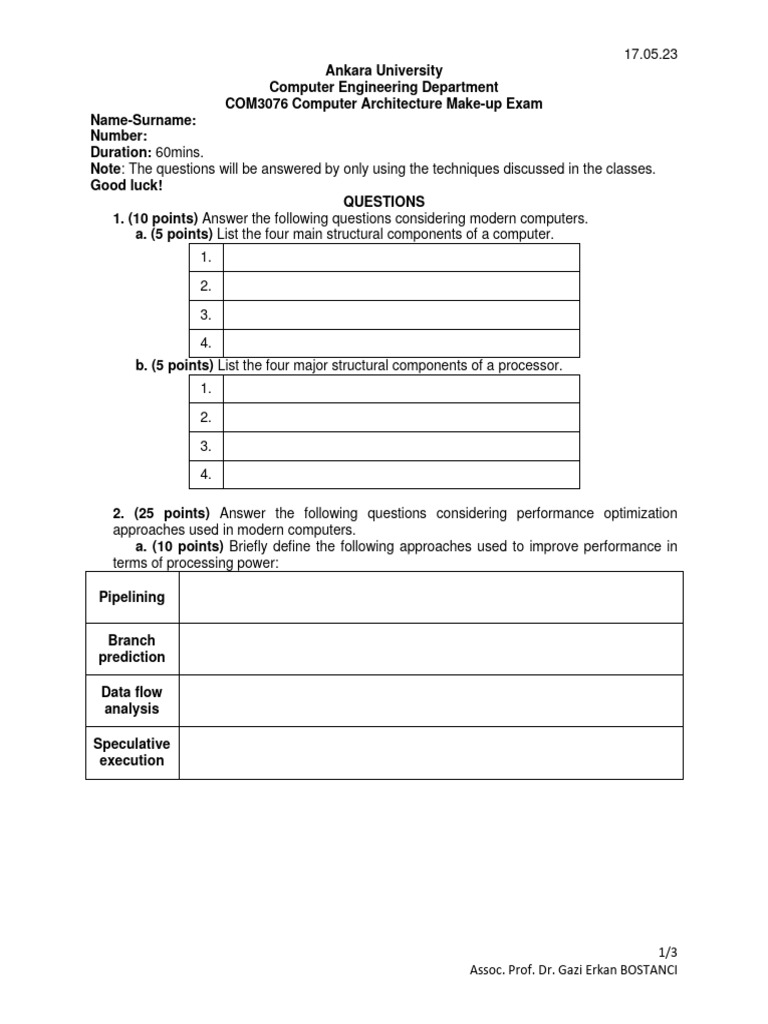 Makeup Exam | PDF