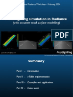 Road Lighting Simulation in Radiance: (With Accurate Road Surface Modelling)
