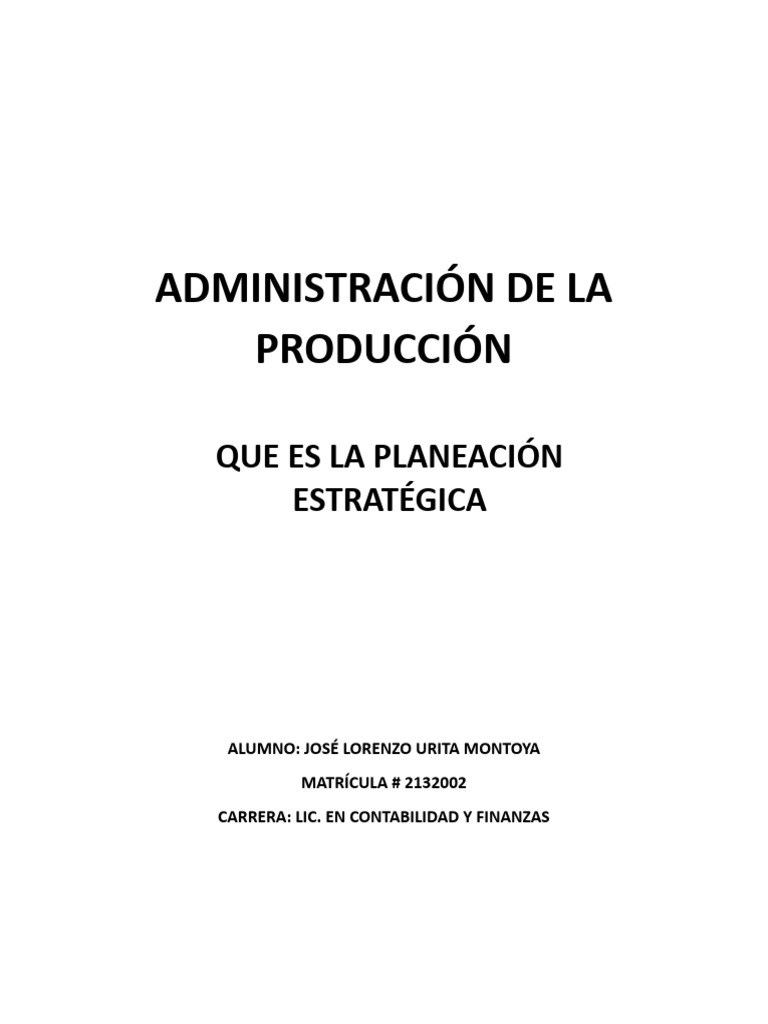 Que Es La Planeación Estratégica | PDF | Crecimiento personal y profesional