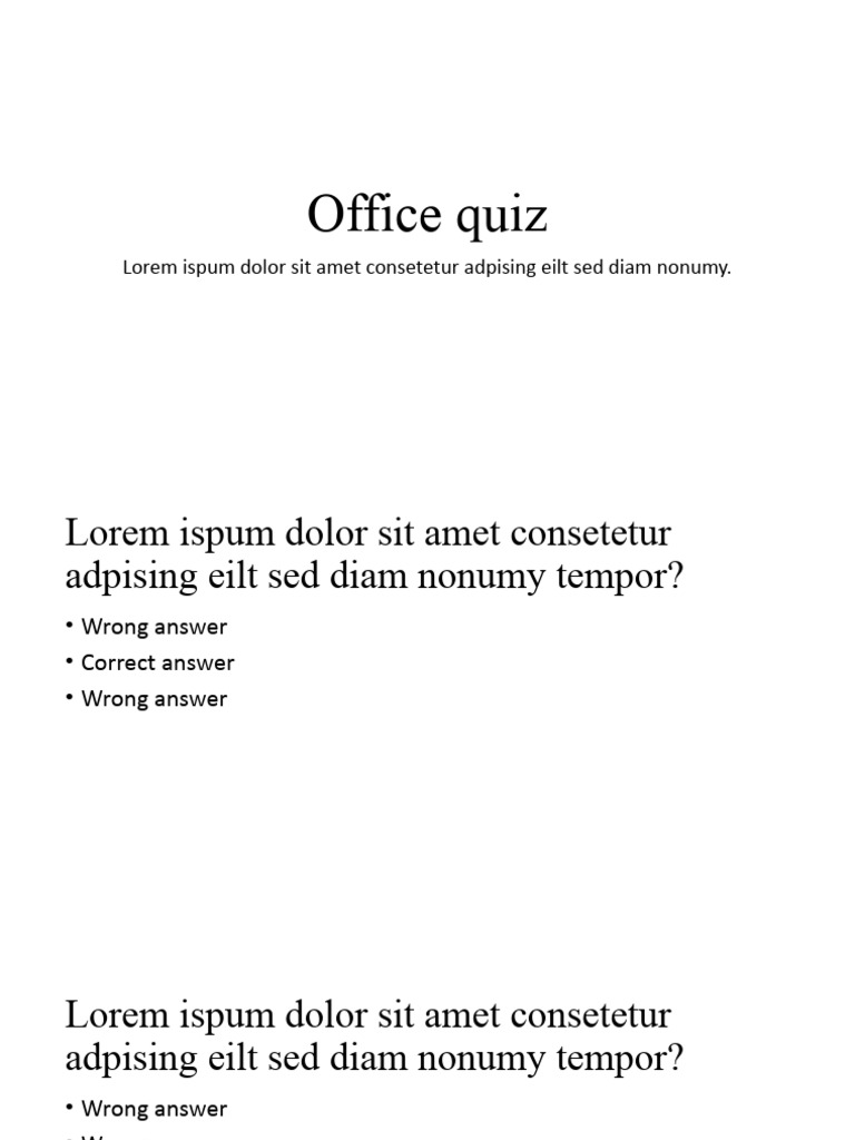 Office Quiz PDF