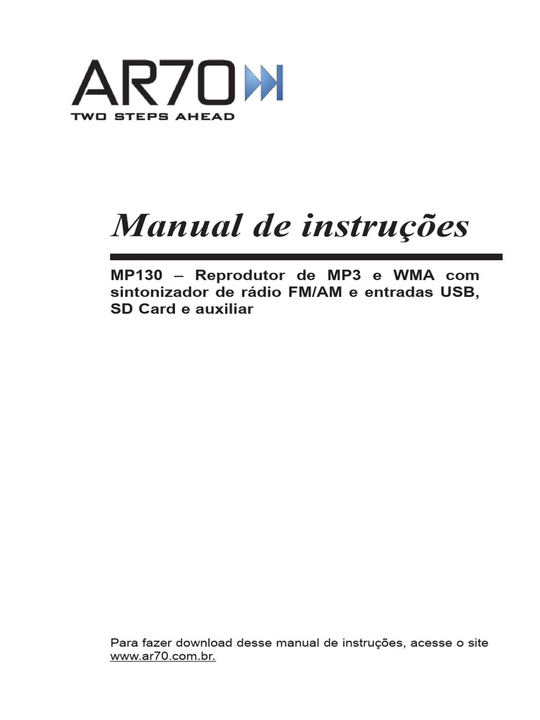 Rádio Automotivo (AR70 - MP130) | PDF