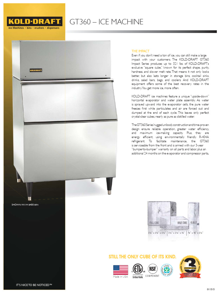 AC Kitchen Máquina de Hielo Kold Draft PDF