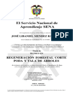 Regeneración Forestal Corte Poda Y Tala de Arboles: José Libaniel Mendez Ramirez