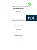 Taller para La Determinación de Las Especificaciones Funcionales Del Software