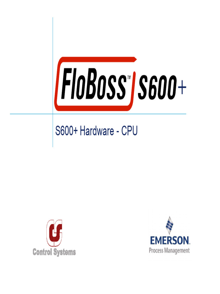 FloBoss S600+ CPU Specs | PDF