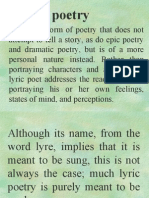Forms of Lyric Poetry