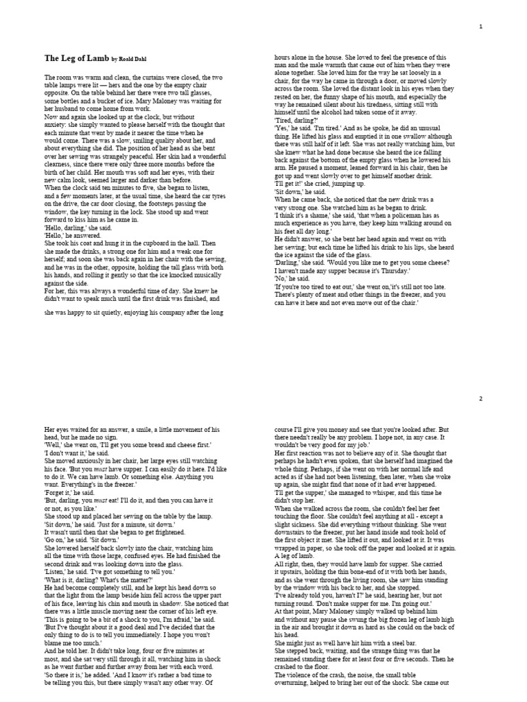 The Leg of Lamb PDF