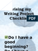 Revising My Writing Project Checklist