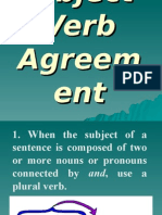 Rules On Subject-Verb Agreement