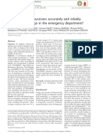 Can Emergency Physicians Accurately and Reliably Assess Acute Vertigo in The Emergency Department?