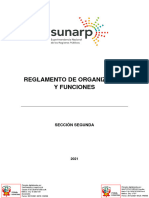 Reglamento de Organización y Funciones Sunarp