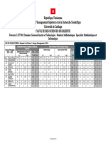 République Tunisienne Ministère de L'enseignement Supérieur Et de La Recherche Scientifique Université de Carthage Faculte Des Sciences de Bizerte