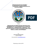 TESINA Principales Factores Que Influyen en El Bajo Rendimiento de Los Estudiantes Del Instituto