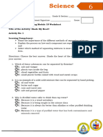 Science 6 - Q1 - DW18